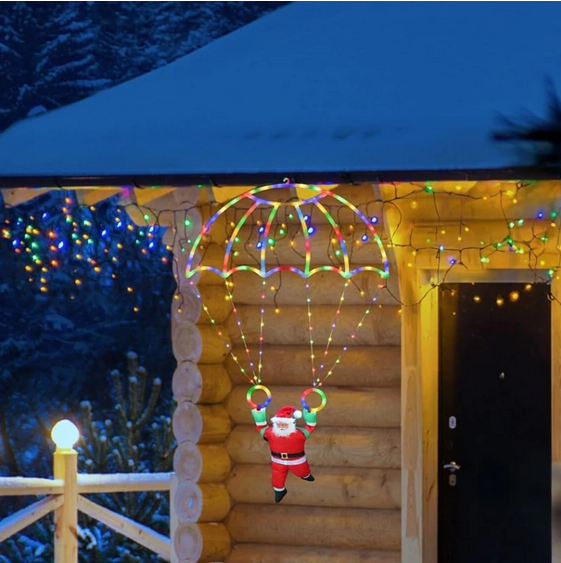 Papai Noel com Paraquedas Iluminado