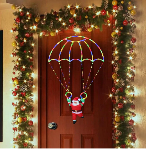 Papai Noel com Paraquedas Iluminado