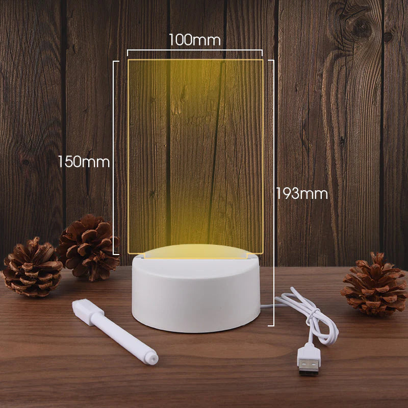 Luminária Criativa de Recados Quadro Iluminado - PROMOÇÃO RELÂMPAGO!