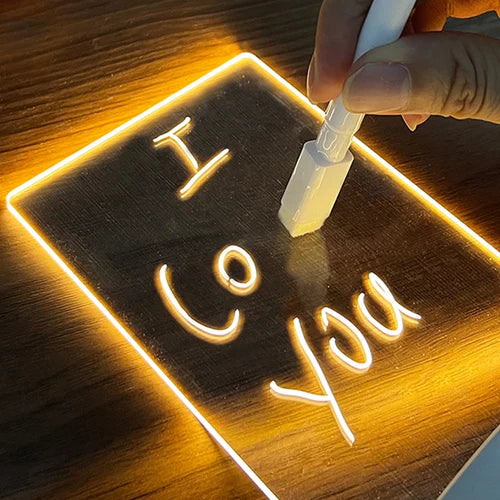 Luminária Criativa de Recados Quadro Iluminado - PROMOÇÃO RELÂMPAGO!
