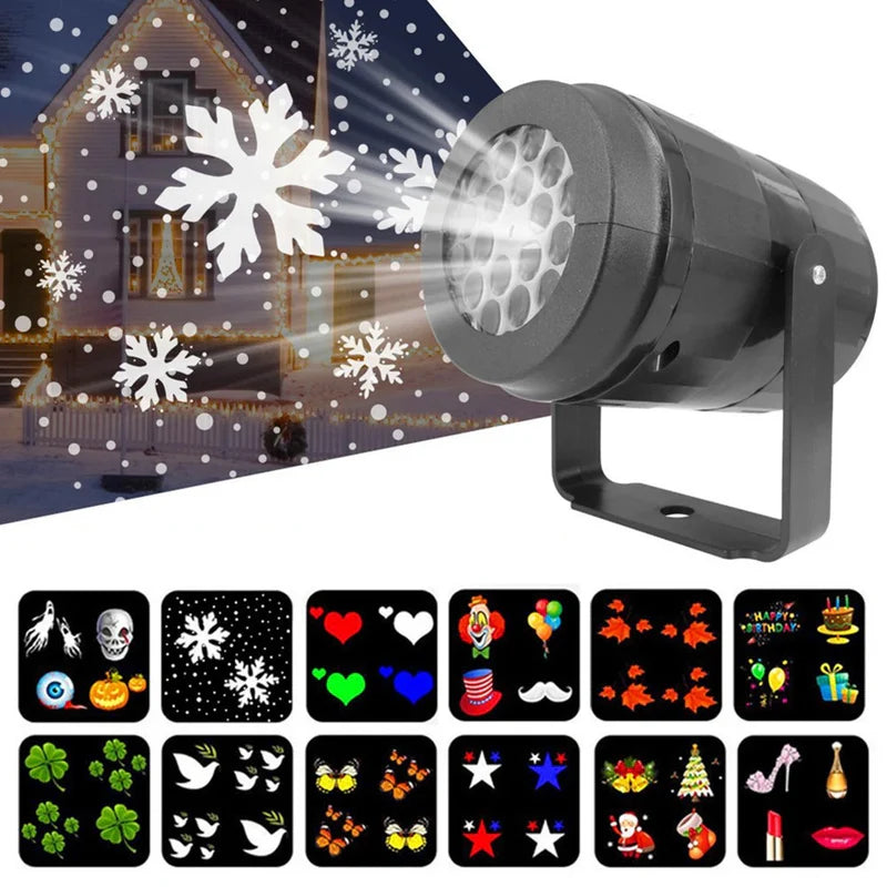 Projetor Led Natalino Impermeável para Decoração - PROMOÇÃO RELÂMPAGO!