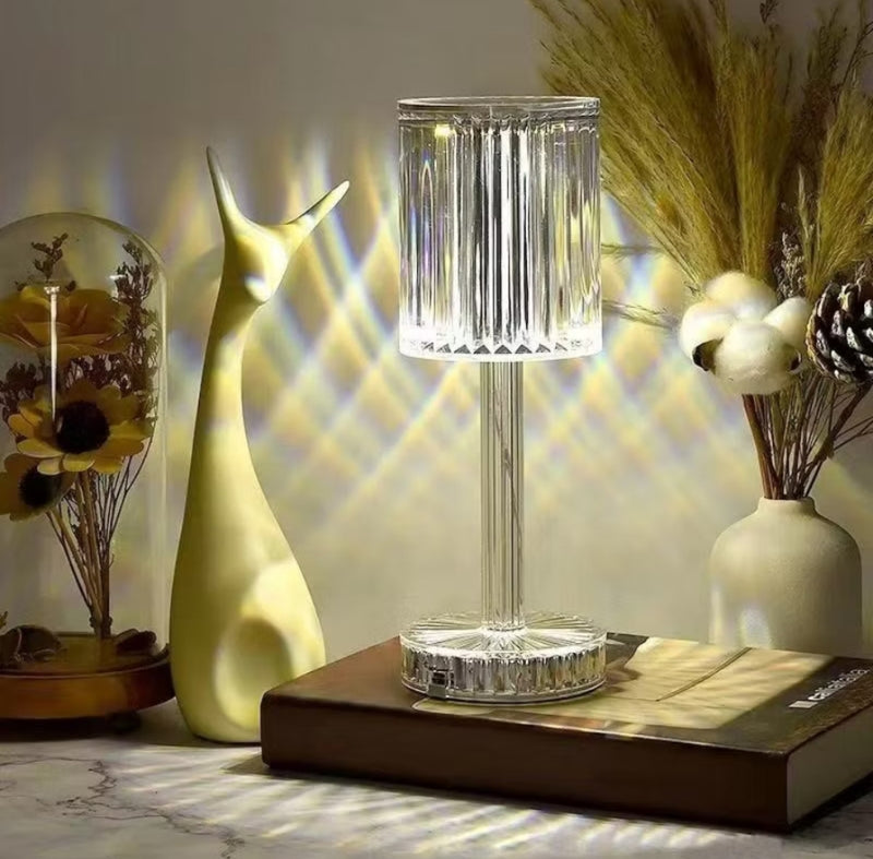 Luminária de Luxo Cristal - Sensível ao Toque + Controle Remoto