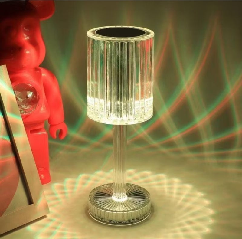 Luminária de Luxo Cristal - Sensível ao Toque + Controle Remoto