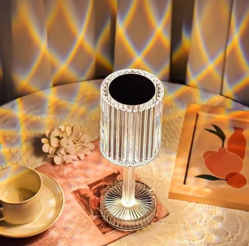 Luminária de Luxo Cristal - Sensível ao Toque + Controle Remoto