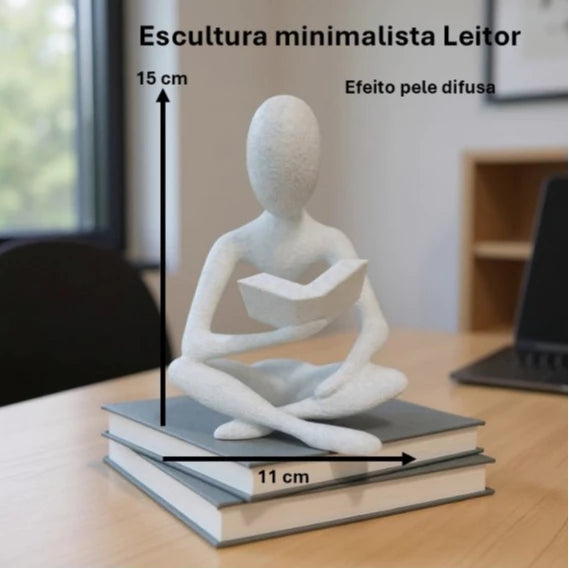 Escultura Minimalista Leitor PROMOÇÃO RELÂMPAGO!