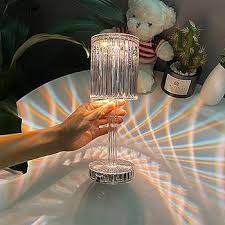Luminária de Luxo Cristal - Sensível ao Toque + Controle Remoto